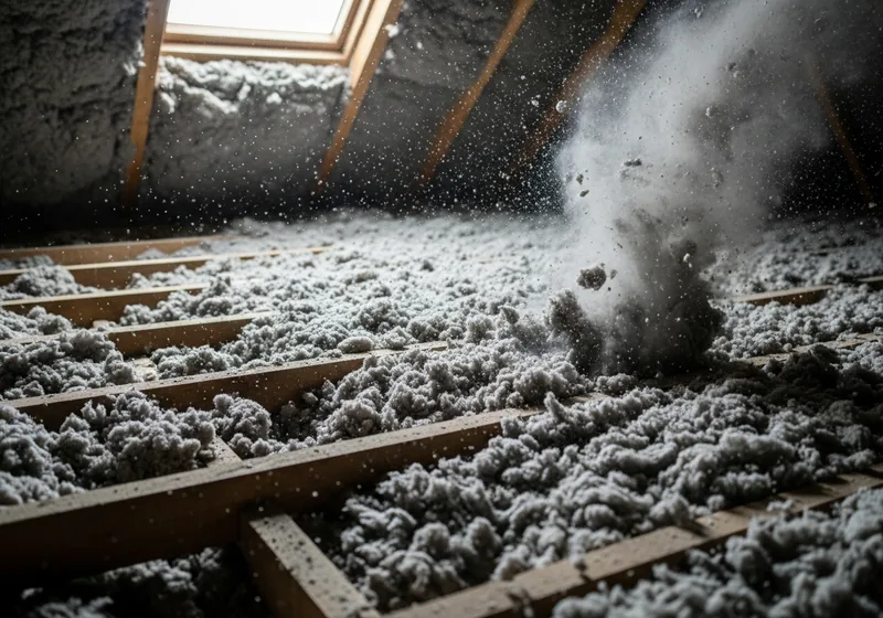 Isolation à la ouate de cellulose soufflée dans des combles à Vannes