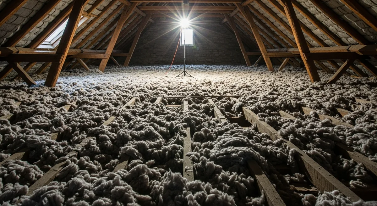 Soufflage de ouate après reprise de ventilation, Bourg de Noyalo